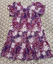 Vtg Hawaiian Floral Mu Mu Colorful Comfort House Dress Island Tropical