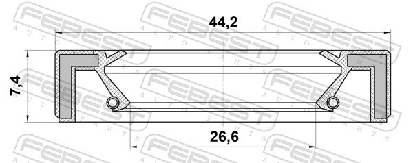 FEBEST-OE 95GBY-28440808X.OE Seal, drive shaft for INFINITI,INFINITI (DFAC),NISS
