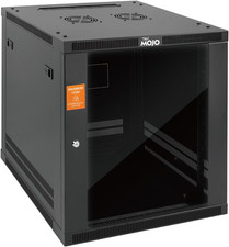 12U Heavy-Duty Wall Mount Rack Cabinet with Cooling Fans Glass Door