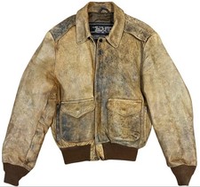 Schott Leather flight Jacket Blouson Men Size 40 Bown Vintage Genuine