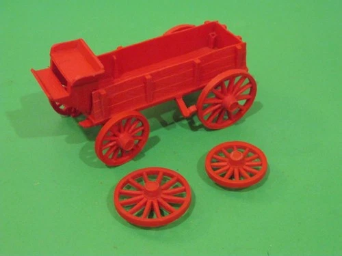 Vintage MARX 54 mm Johnny Ringo Wagon Train RED WAGON & Parts