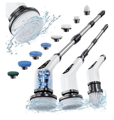 Leebein 8 In 1 Electric Cleaning Brush Spin Scrubber Cordless 25W ANS-8050 Used
