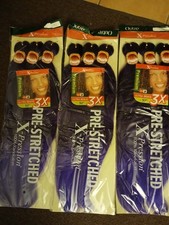 3P11. Purple. Lot of 3 Packs. Outre X-Pression. Pre-stretched. 100 Kanekalon.