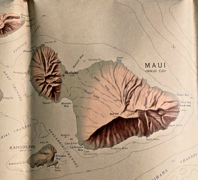 1972'S US Dept Interior Map of HAWAII Wash. DC Geo Survey 52''x36'' Compiled 1969
