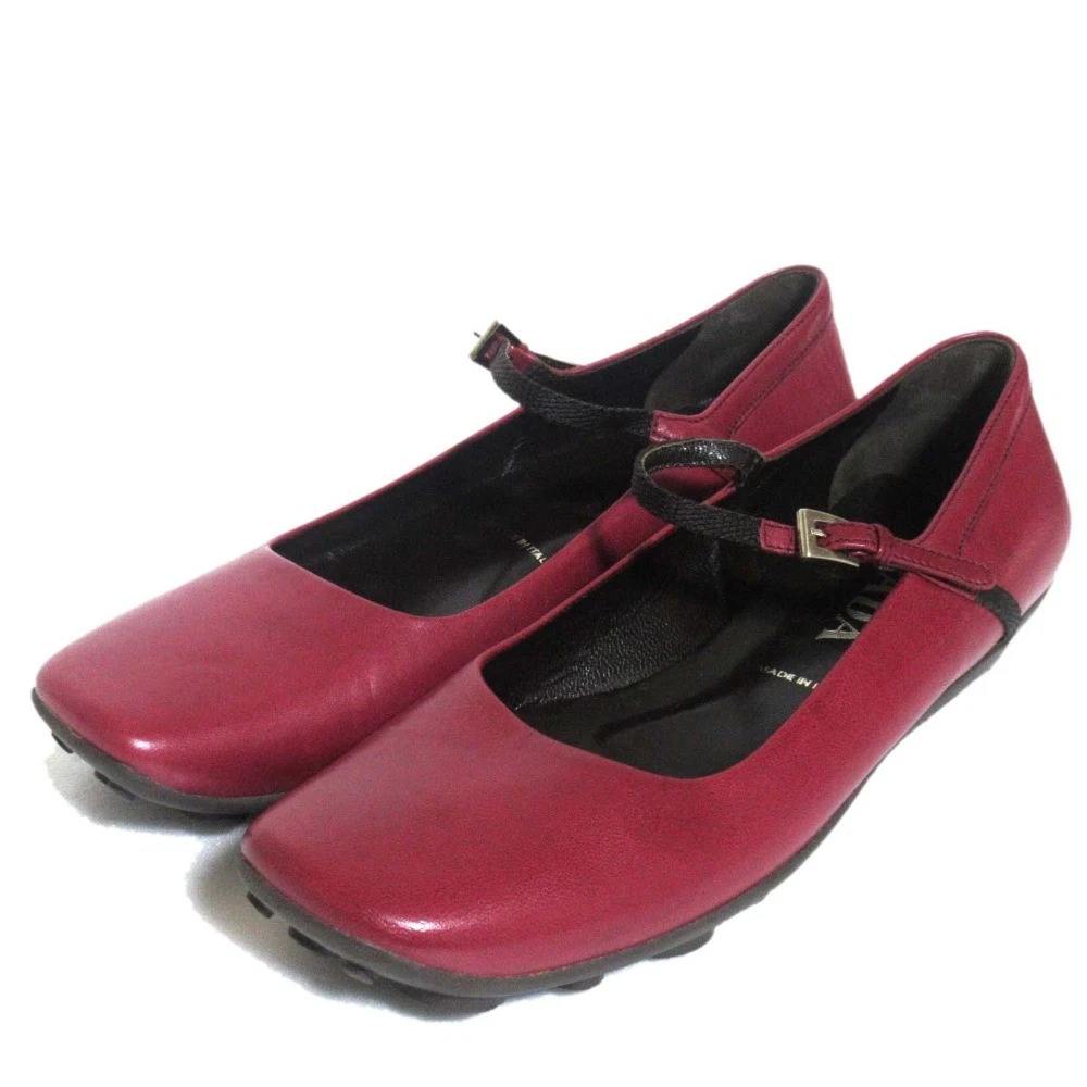 ◇美品 PRADA プラダ メリージェーン ベージュ×レッド サイズ36 1/2