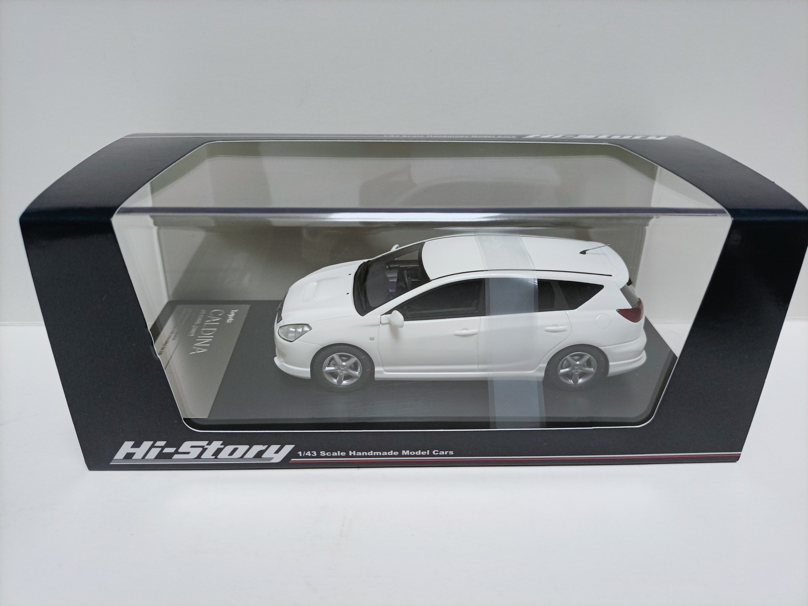 Hi story 1/43 Toyota CALDINA GT-Four White wagon model car Quick