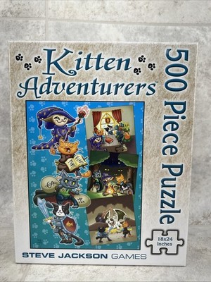 Kitten Adventurers 500 pc Jigsaw Puzzle by Steve Jackson Games Illuminati Cat