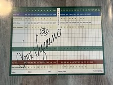 Jose Vizcaino signed golf Score card!!