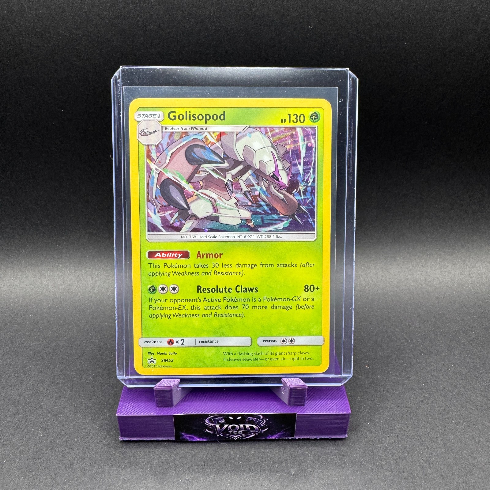 Golisopod Pokemon Sun Moon Promos SM52 Black Star Holo HP Naoki Saito