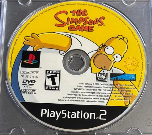 The Simpsons Game - PlayStation 2 PS2 - Disc Only