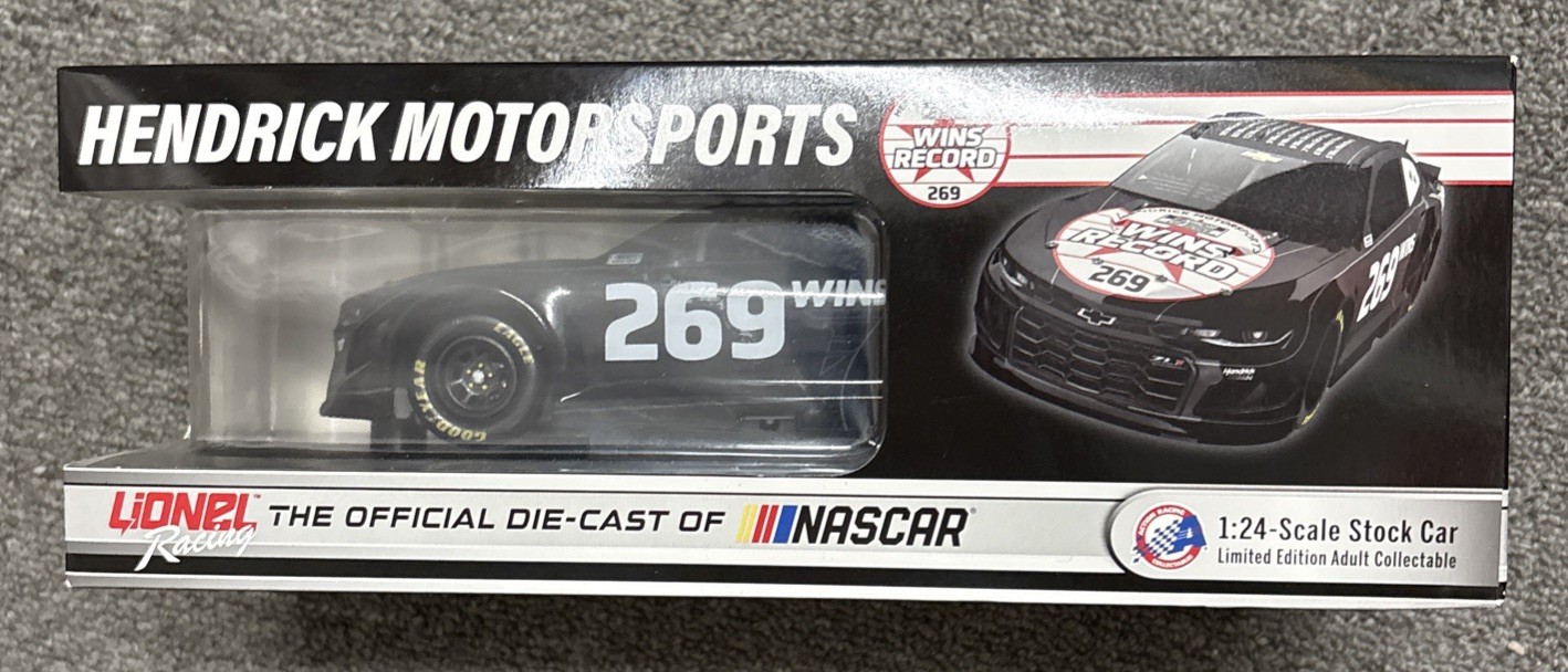 Hendricks Motorsports Win Record 269 Wins 1/24 NASCAR Die Cast Chevy 
