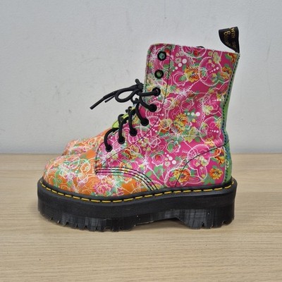 Dr Martens Jadon Daze Cat Floral Print Zip Platform Chunky Rare Boots Uk 5 Eu 38