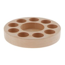 Natural Wood Storage Rack Holder Box Makeup Holds up to 10 Bottles