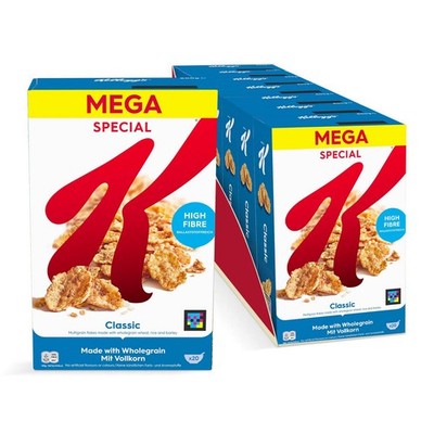Kellogg s Special K Classic 7x600g, ballaststoffreiche Frühstückscerealien+Polpa
