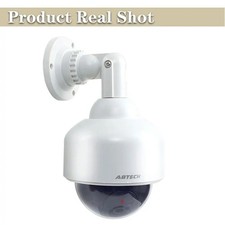 Dummy Fake Dome Security Camera Blinking LEDs Flashing Light CCTV Surveillance