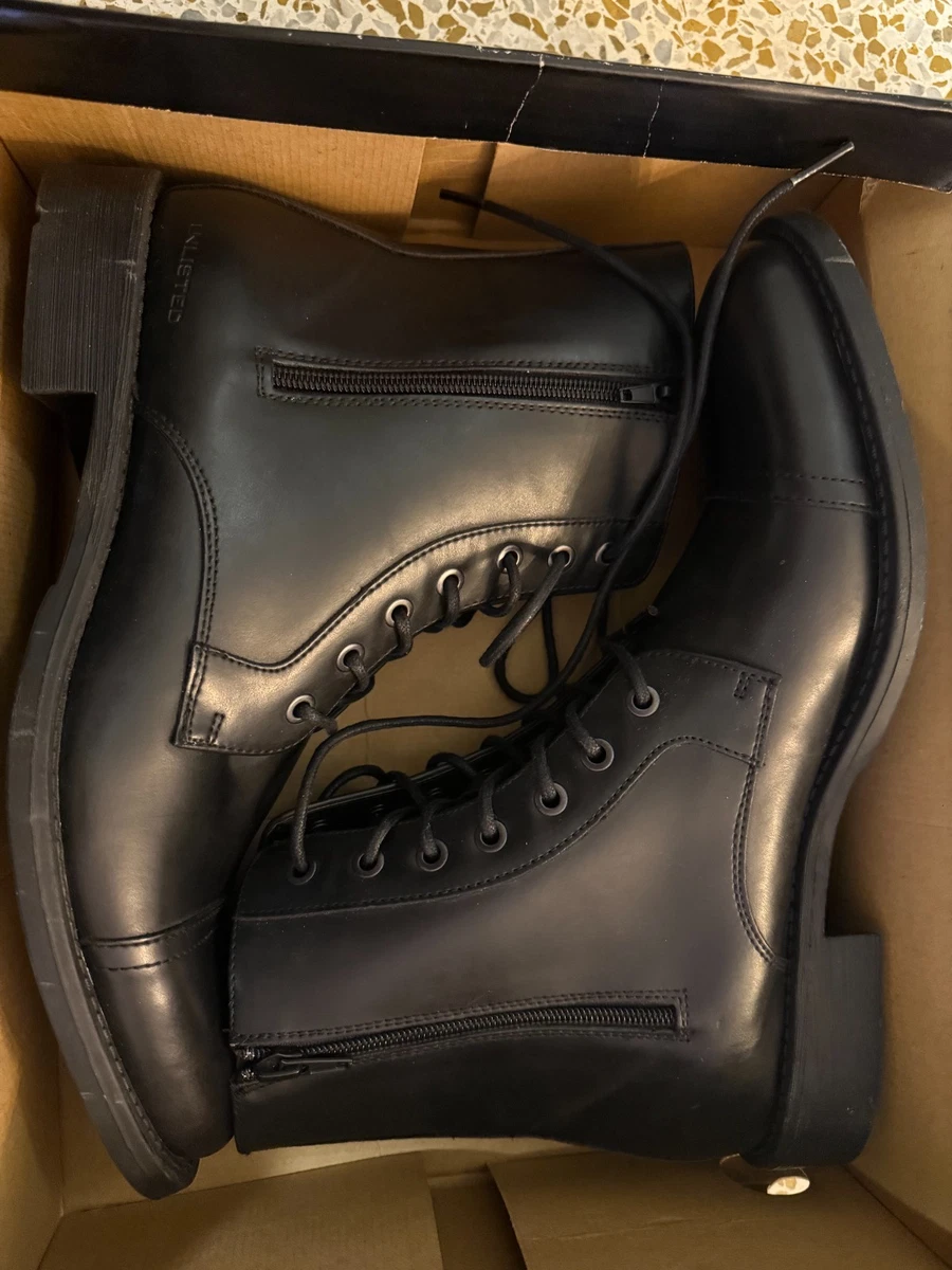 Unlisted Dark Gray Lace-Up Men\'s Leather Boots Size 9 NEW Unlisted Kenneth Cole Men main image 2