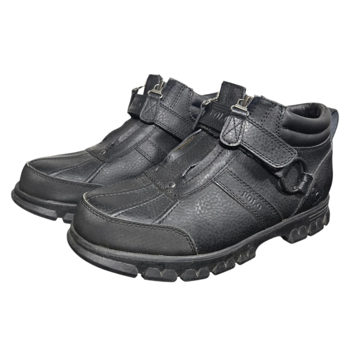 Polo Ralph Lauren Black Zip Boots for Men for Sale | Shop New