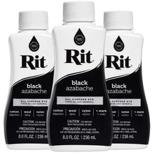 Rit All-Purpose Liquid Dye, Black, 3-Pack