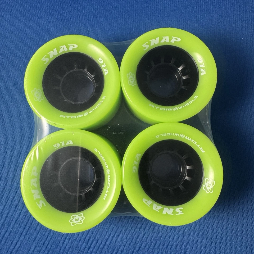 Atom Skates  New Green Snap 91a Indoor Wheels (4 Pack) - Image 3 of 4
