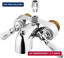 Clawfoot Add-A-Shower Bathcock Diverter,Shower Attachment for Tub Faucet,Bathtub