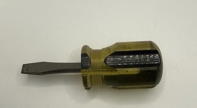 Stanley 100 Plus Flat Head Short Stubby Screwdriver 49621 USA Vintage