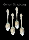 4 Pc Lot Of Gorham Strasbourg Sterling Silver TeaSpoons 138 grams NO RESERVE