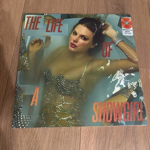 TAYLOR SWIFT The Life Of A Showgirl LP ORANGE GLITTER VINYL SEALED NEW