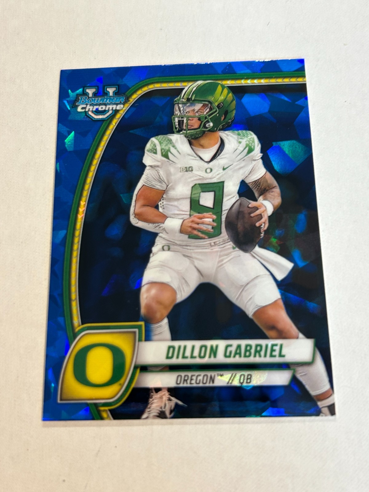 2024 Bowman Chrome U Sapphire Dillon Gabriel #3 Rookie Oregon SP 
