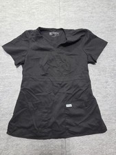 Grey's Anatomy by Barco Women's Small Black Scrub Top V Neck Medical Uniform