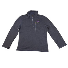 Patagonia Jumper Kids 7-8 YEAR Blue Knitted long Sleeve 1/4 Zip mock Size 7-8Y