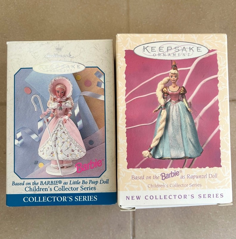 Hallmark  Spring Ornament Series-Barbie Rapunzel & Barbie Little Bo Peep