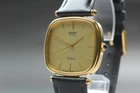 [Near MINT] Vintage SEIKO Dolce 5931-5400 Gold Dial Quartz Men's Watch