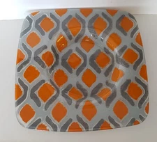 Mid-Century Modern Large Fused Glass Centerpiece Display Bowl, Style Of Higgins