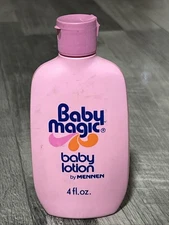 Vintage Baby Magic Baby Lotion by Mennen 4 Fl Oz Movie Prop Near Full W4