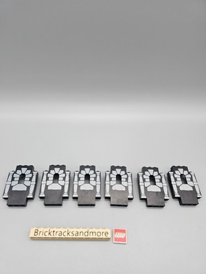 Lego  4444pb04 Black Panel 2 x 5 x 6 Wall with Window 6 Stück