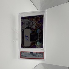 Panini Select Walker Kessler Rookie Jersey Auto Neon Purple Pulsar /15 PSA