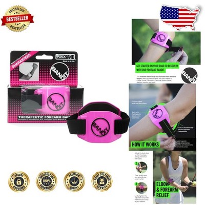 Pink BandIT Arm Brace for Tennis Golfers Elbow Carpal Tunnel Pain