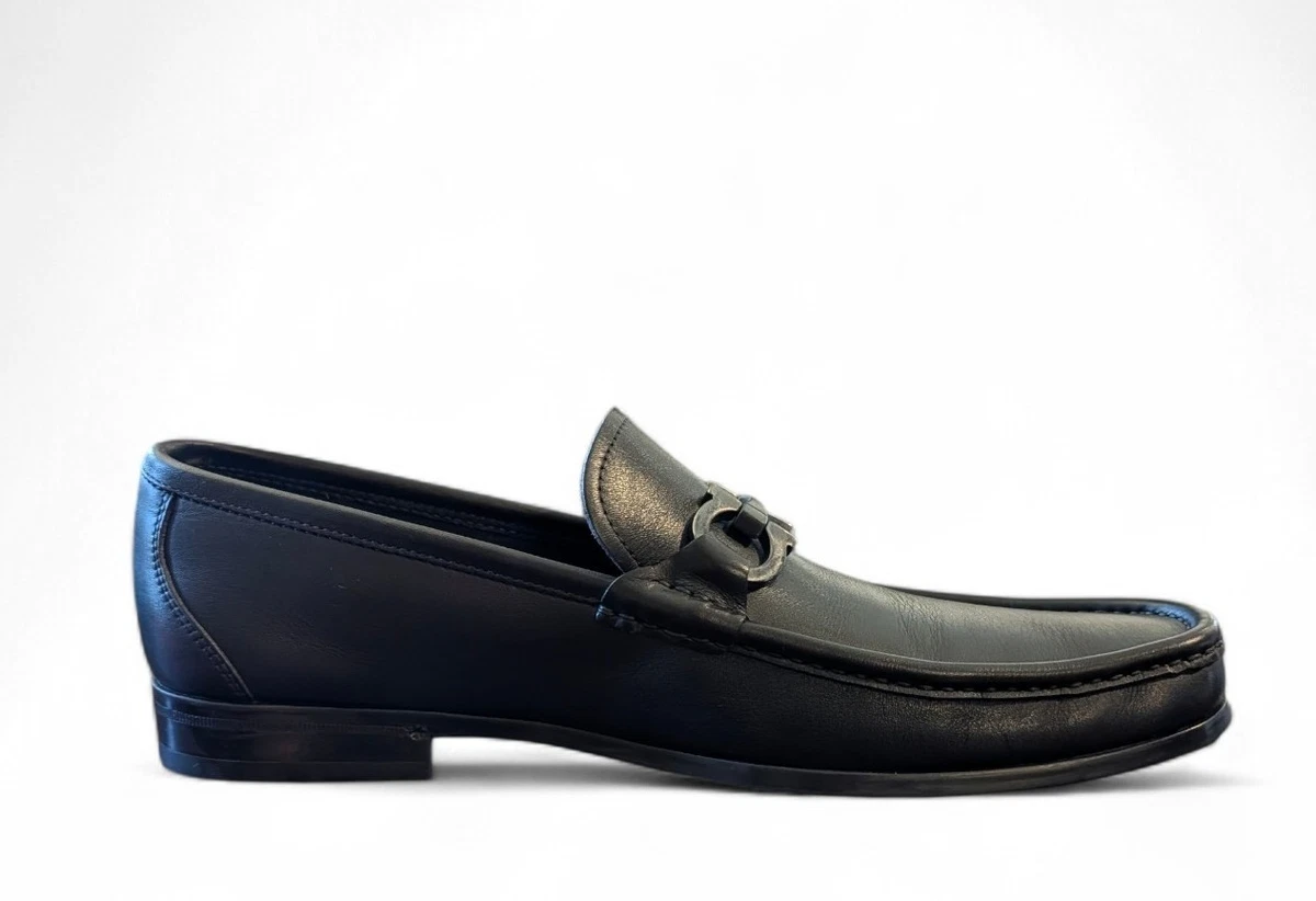 Salvatore Ferragamo Asten Black Leather Loafers Oxford Dress Shoe S 12 Oxford shoe - Men | Ferragamo main image 2