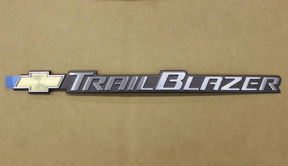 OEM Factory GM Chevy Trailblazer Emblem Adhesive Badge Front Door 15185711 - Image 2 of 4