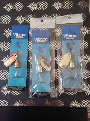 3x Nr4 Vibrax Original Spinner - Forelle Lachs Barsch Döbel Angelköder
