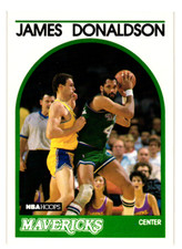 1989-90 NBA Hoops Basketball Card #189 James Donaldson Dallas Mavericks     