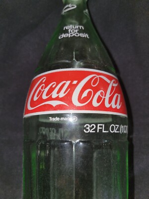 Vintage Coco-Cola Coke Bottle Clear Glass 32 Ounces 1 Quart | eBay