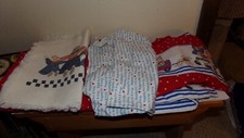 Vintage Raggedy Ann Andy Cloth Lot Curtains Doll Sheet Placemat Pillowcases
