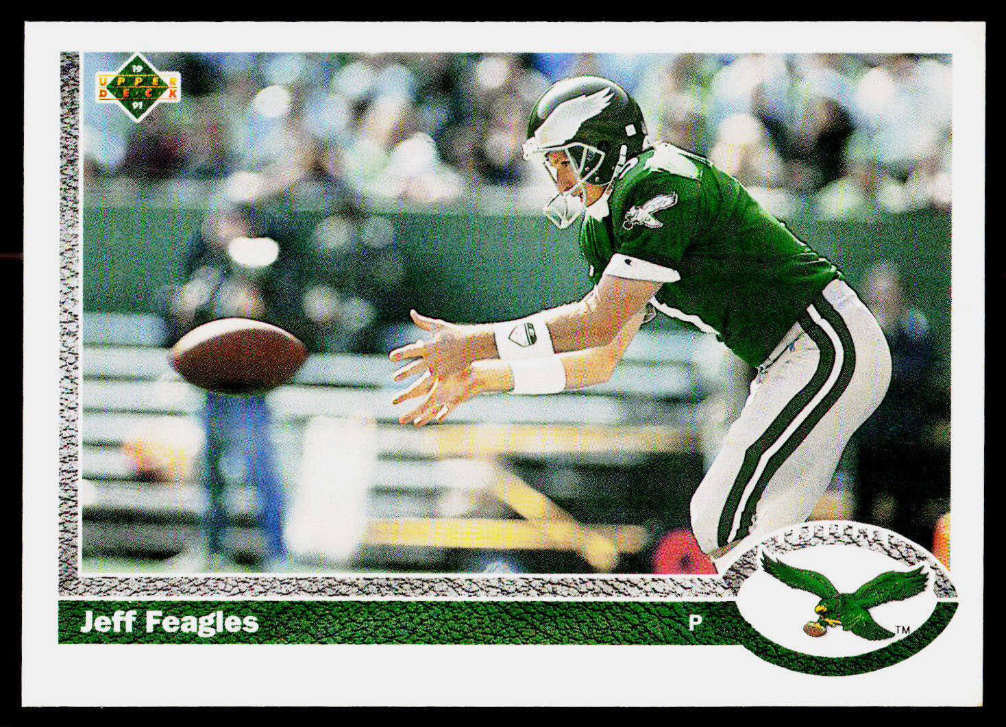 Jeff Feagles, 1991 Upper Deck, #678, Philadelphia Eagles, RC