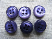 ca 1 cm Knopf 6 Stück sehr kleine Knöpfe lila Bluse Hemd Set aus Sammlung Puppe