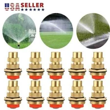 LOT 1/2" Misting Nozzle Gardening Watering System Brass Spray Sprinkler Set NEW