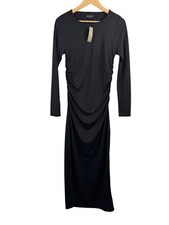 J.Crew Long-sleeve dress in jersey crepe minimalist 90s stretch sz S