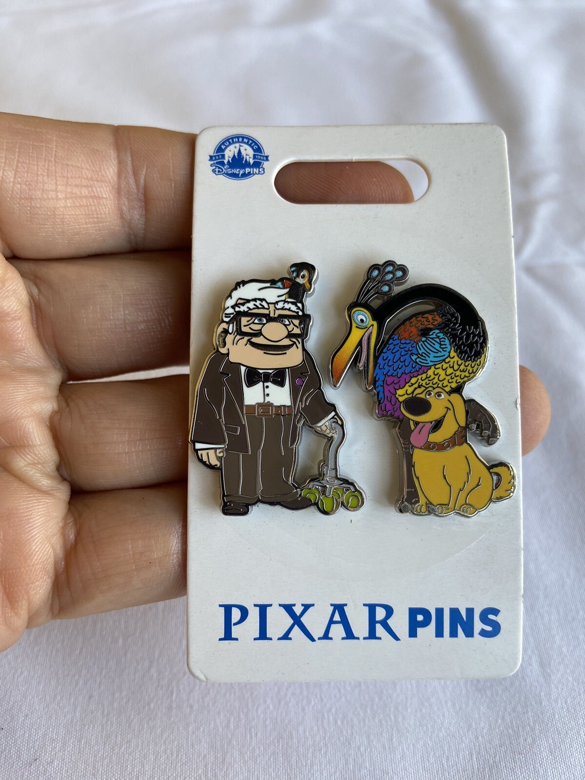 Disney Parks 2023 Pixar Pin Up Carl & Kevin Dug 2 Pin Set, New