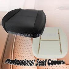 Fits 2007-2013 GMC Sierra Driver Cloth Bottom Seat Cover & Foam Cushion Black