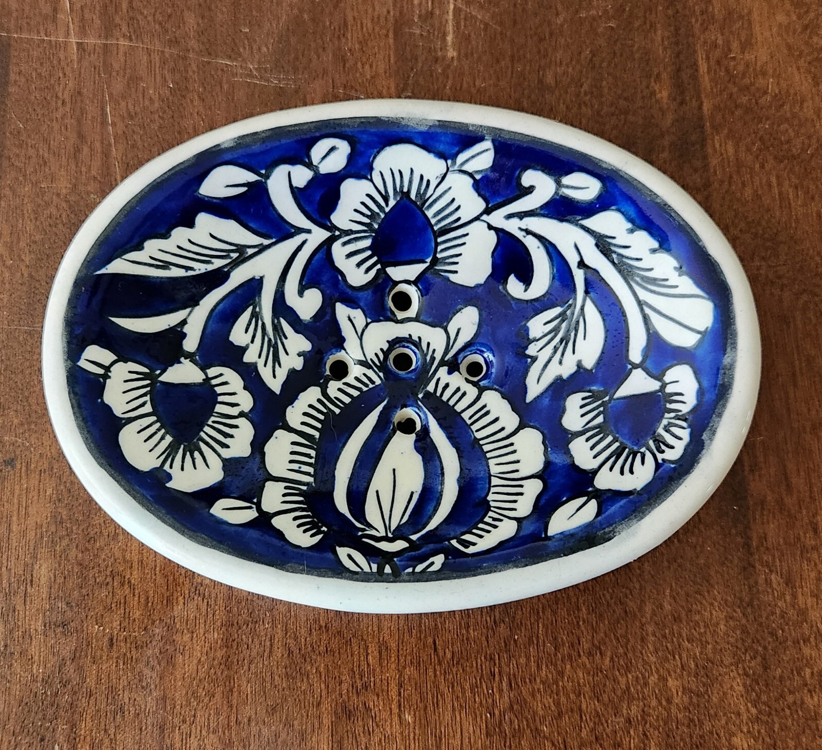 Blue Ceramic Soap Dish eBay